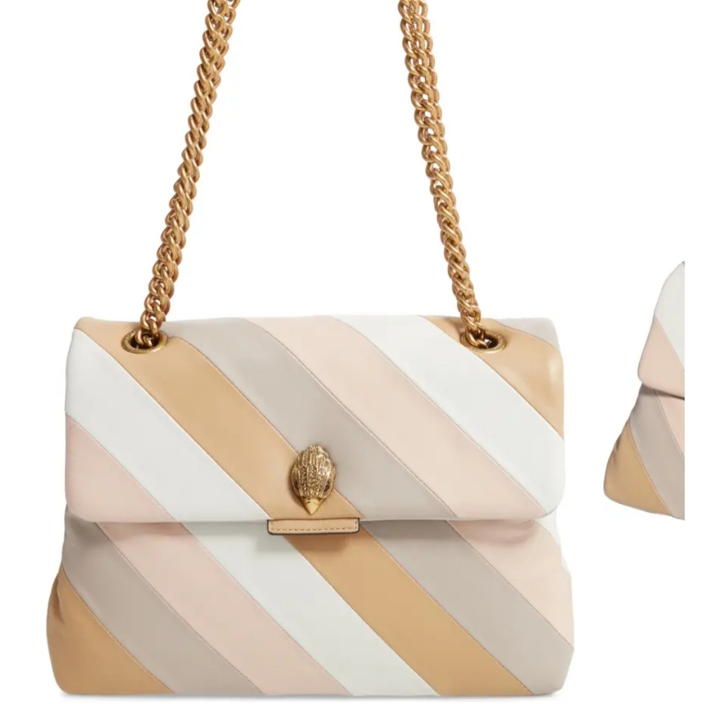 Kurt Geiger Kensington Stripe Leather Shoulder Bag